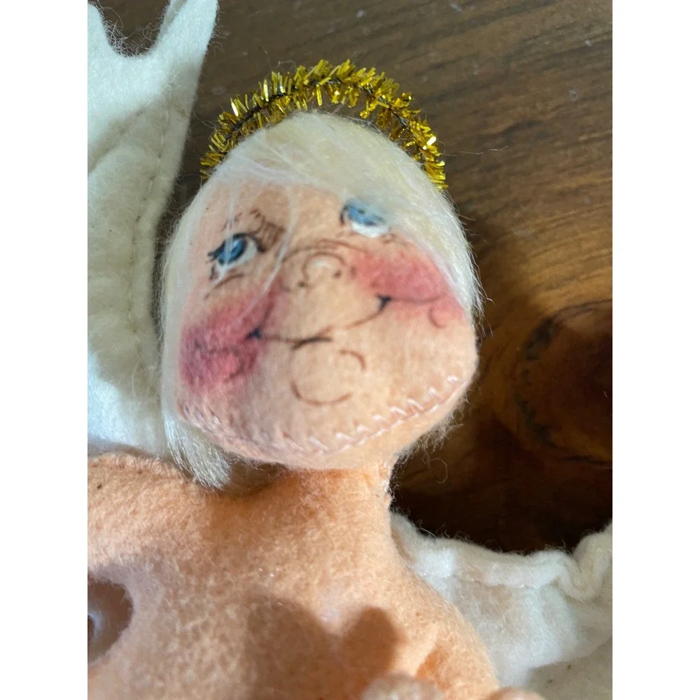 Vintage Annalee Mobilitee Angel Doll 8 Inch Felt Christmas Winged Figure